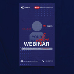 Digital marketing agency and business corporate webinar social media story template design