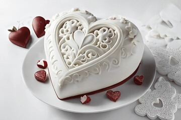 Valentine´s Day Heart Cake - Generative A.I.