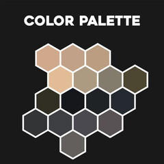 Stylish color palette 2023. Vector illustration