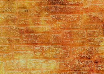 Paper background from brown texture bricks.
