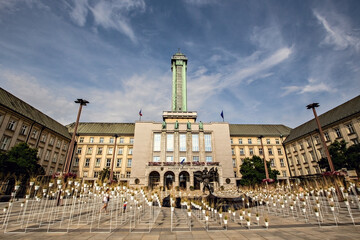 Naklejka premium Ostrava town hall in Czech Republic