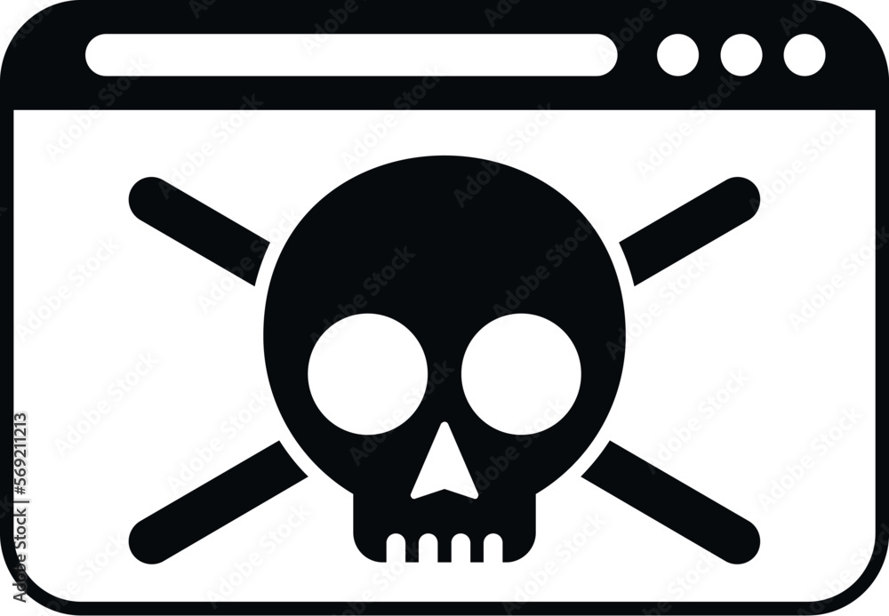 Poster internet software icon simple vector. malware report. bug scan