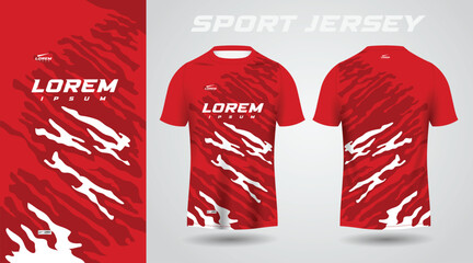 red shirt sport jersey design