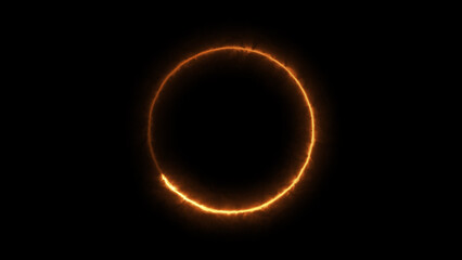 Abstract neon glowing light , lasers and lines frame