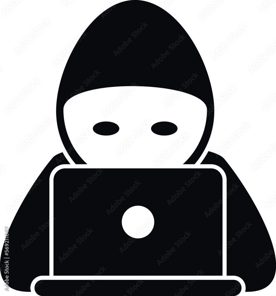 Poster hacker report icon simple vector. virus error. security alert
