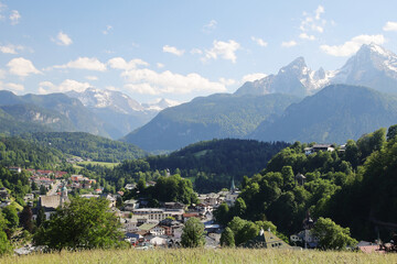 Fototapeta na wymiar The panorama of Berchtesgaden, Koenigsee region, Germany