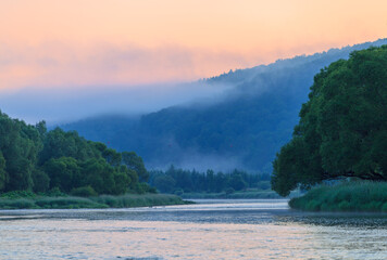 morning on the San River in the Bieszczady Mountains © uranos1980