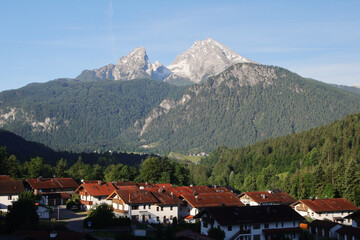 Fototapeta premium Watzmann mountain from Berchtesgaden, Germany