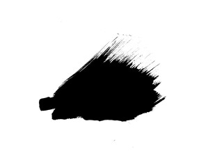 Black brush for art painting isolated on white backdrop