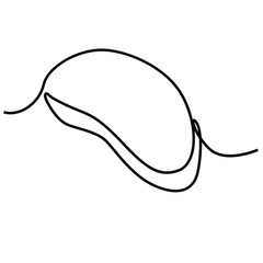 Single continuous line drawing of stylized sweet fresh bake bakery pastry in minimal continuous one line