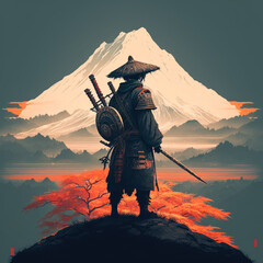 an Asian warrior with swords stands on a hill and looks at a snow-covered mountain peak

Открыть Google Переводчик
&bull;
Оставить отзы