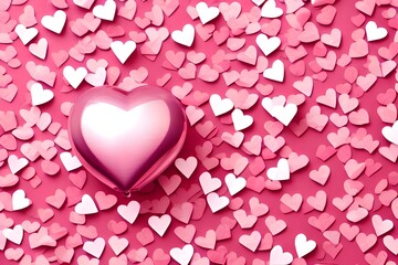 Obraz premium Pink background of Valentine's Day