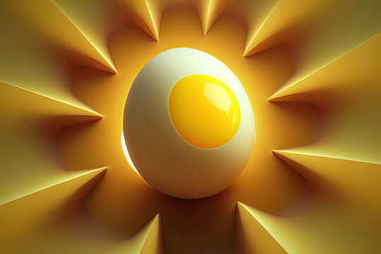 egg, spring, easter, sun. Generative AI image.