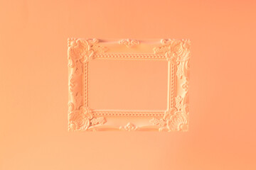 Vintage style concept with frame. Background with colorful light. Minimal border composition.