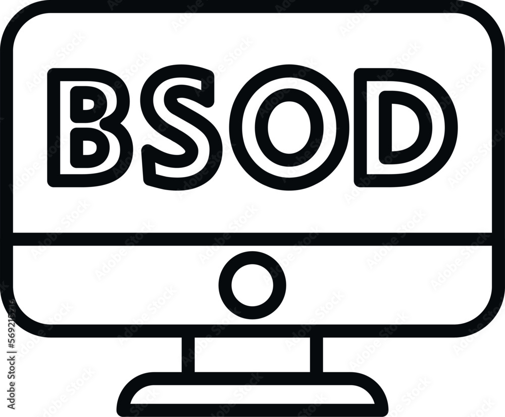 Poster malware computer icon outline vector. security alert. phone crime