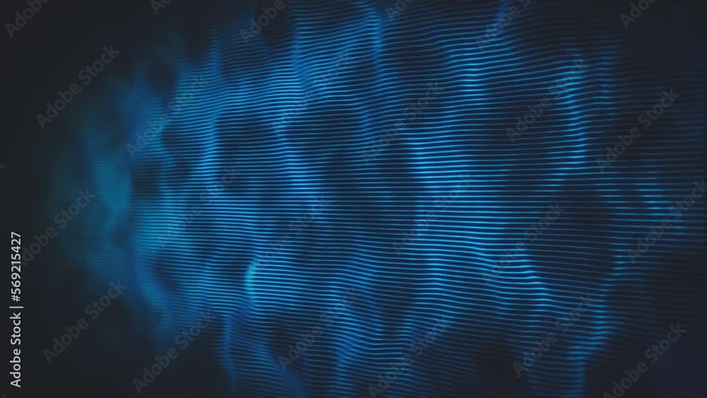 Poster abstract waving lines fx background loop/ 4k animation of an abstract background of fractal particle