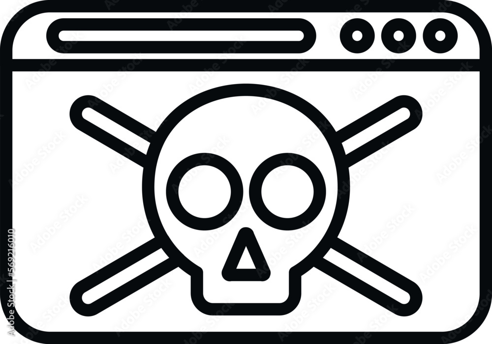 Poster internet software icon outline vector. malware report. bug scan