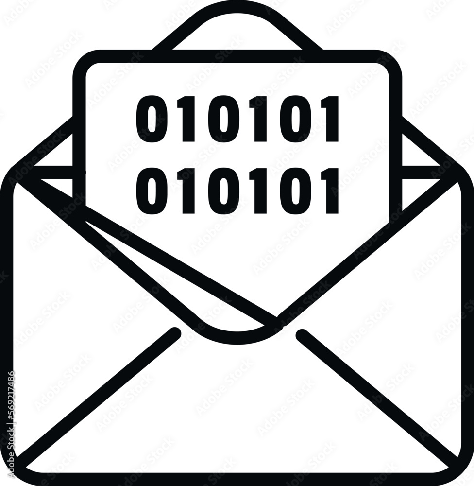 Aufkleber email bug icon outline vector. laptop error. threat web