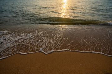 Pattaya Beach, Pratumnak Hill Between South Pattaya Beach and Jomtien Beach in the sunset, evening.