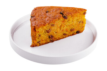 Piece of carrot cake on plate