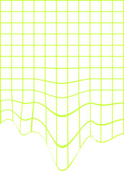 Deformes melting grids.Acid rave psychedelic surrealistic line yellow elements