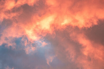 Aesthetic dramatic pink, purple and blue clouds background