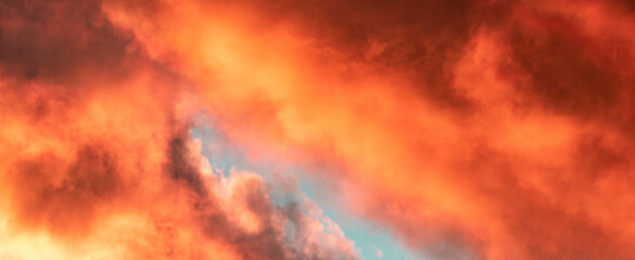 Aesthetic dramatic pink, purple and blue clouds background