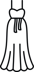 Wedding dress icon outline vector. Bride veil. Bridal woman