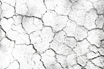 Texture soil dry crack background pattern of drought lack of water of nature white black old broken.