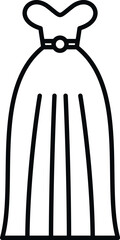 Glamour wedding dress icon outline vector. Bridal accessories. Woman elegant