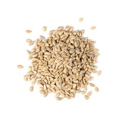 Peeled Sunflower Seeds Isolated, Raw Sunflower Kernels Group, Sun Flower Grains, Peeled Sunflower Seeds