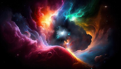 Galactic Space Nebula - generative ai