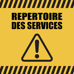 Obraz premium Logo répertoire des services.