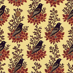 seamless pattern with birds