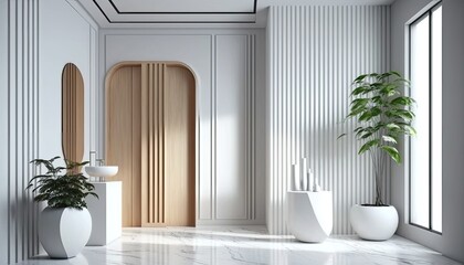 modern interior bathroom. generative Ai