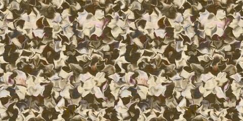 Camouflage wavy marble seamless border. Gradient blur for camo bohemian ribbon. Textured vintage washi tape. 