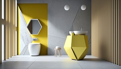 modern interior bathroom. generative Ai