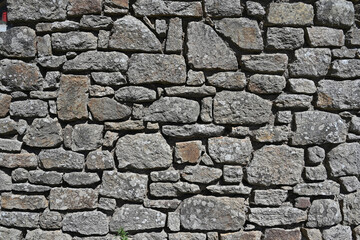 gray stone wall close up