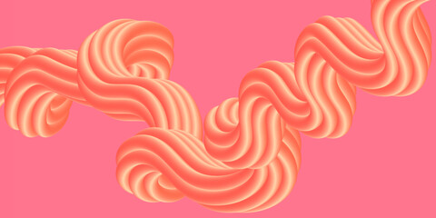 Modern wavy colorful minimalistic and retro curved pink gradient liquid abstract vector background.