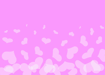 Pink background with hearts for postcards, invitations, business cards.