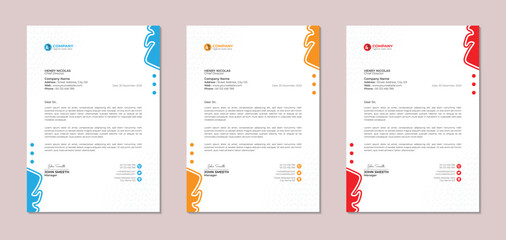 Professional corporate business letterhead design template