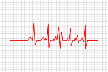 heartbeat on the monitor vector illustration