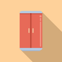 Bulb solarium icon flat vector. Body sunlight. Spa salon