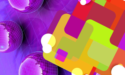 Abstract colorful shapes background with generative AI
