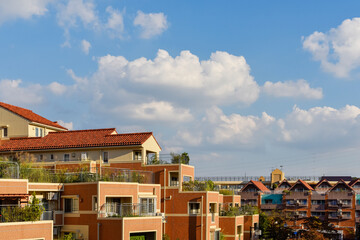 日本の住宅地　マンション　集合住宅