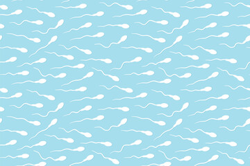human sperm seamless pattern  - vector illustration