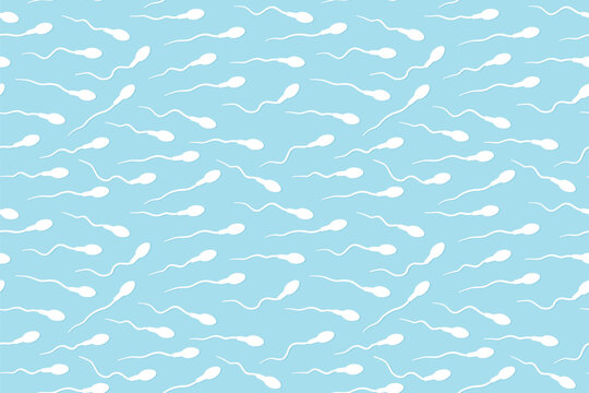 human sperm seamless pattern  - vector illustration