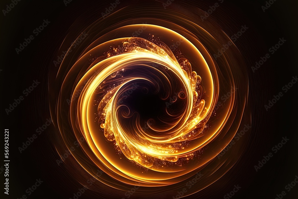 Poster indefinite context brilliant whirling circle of glowing elegance generative ai