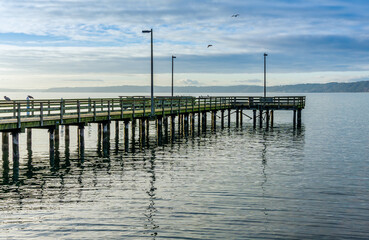 Fototapeta premium Overcast Clouds And Pier 2