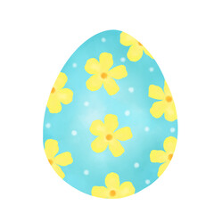 Naklejka premium easter egg with flowers